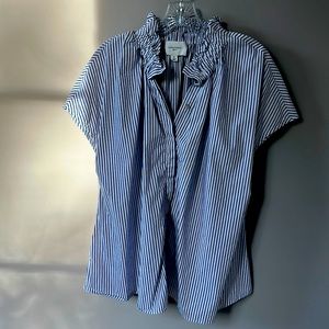 Tuckernuck Pomander Place Blue Striped Rae Blouse
